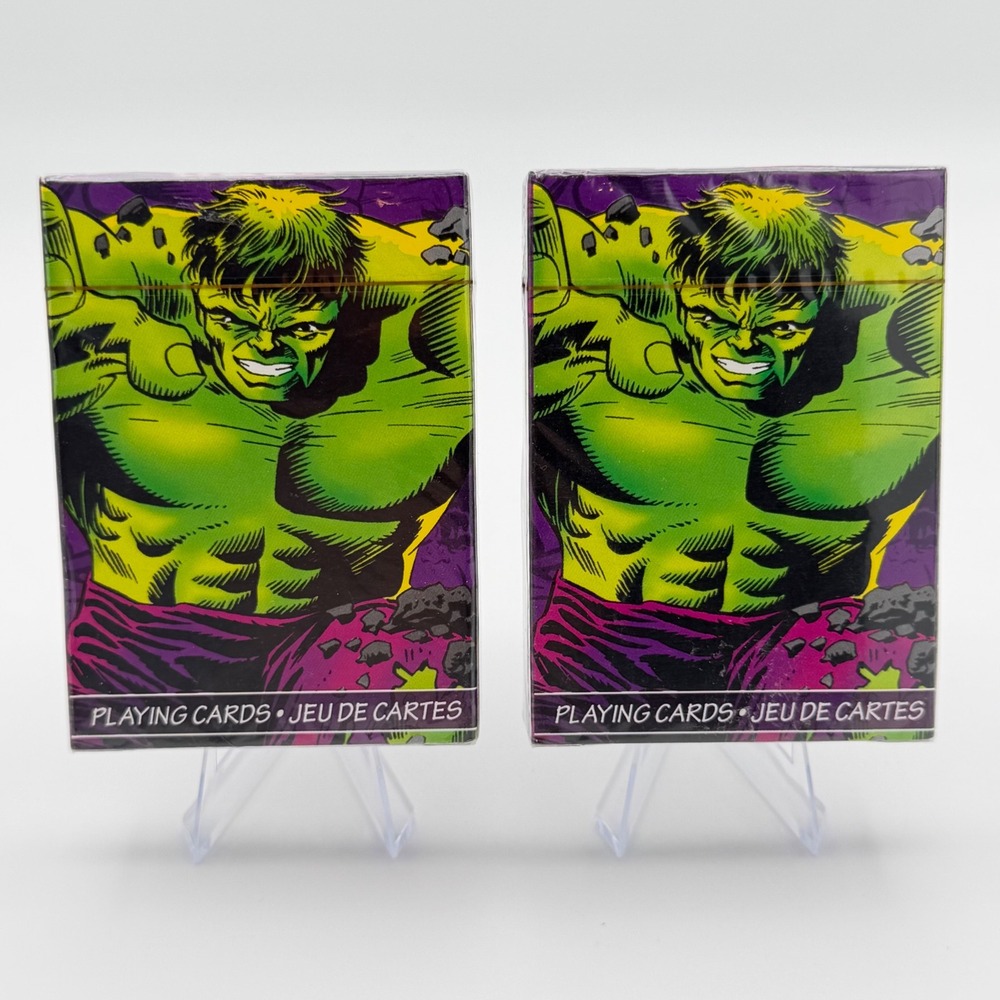 Incredible‎ Hulk Marvel Comics Playing Cards 2-Pack Art Purple Green NEW